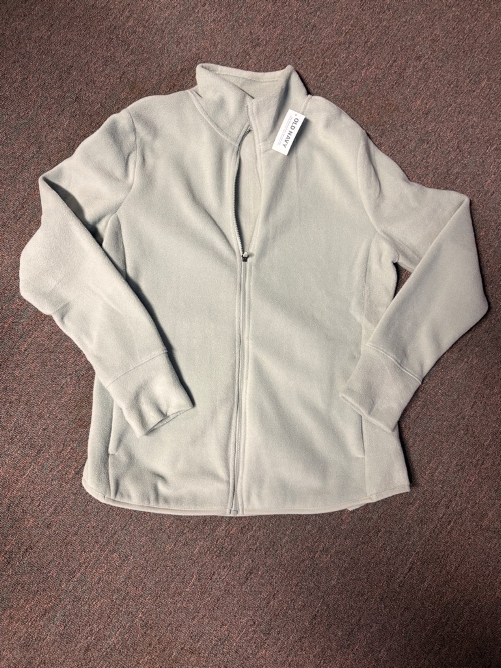Light Sage Full-Zip Fleece Jacket Old Navy NWT